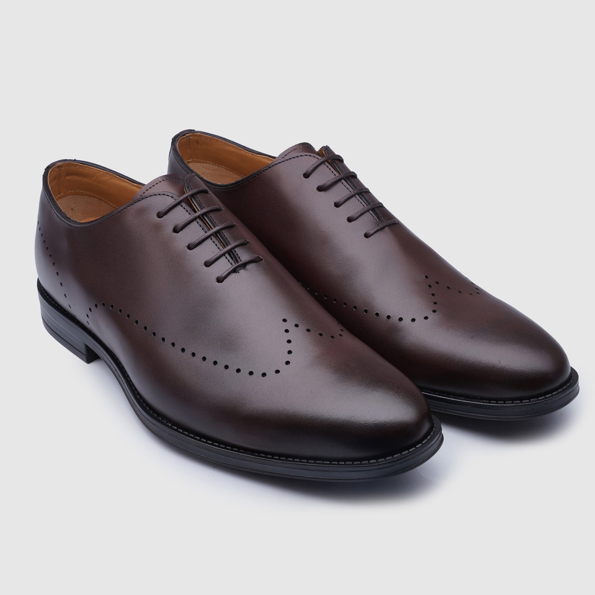 Perforated Wholecut Oxfords Brown TJ07